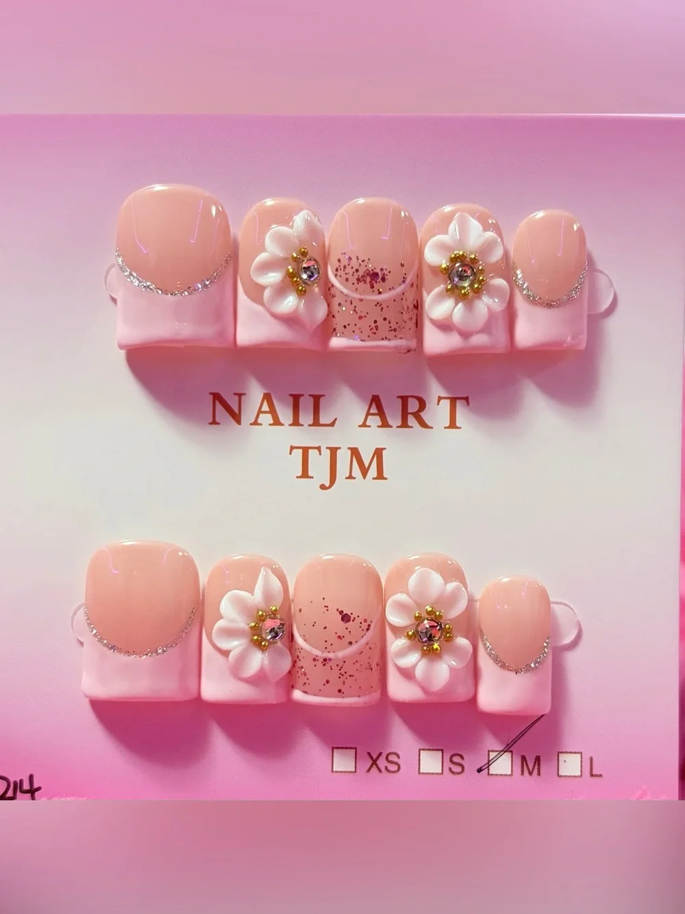 Pink Floral baby duck French set